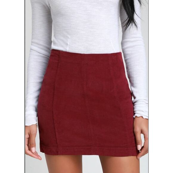 Free People Modern Femme Corduroy Mini Skirt Size 2 - Picture 1 of 6